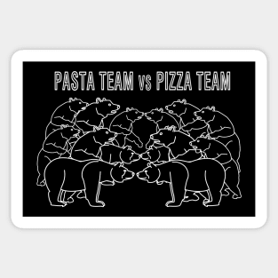 Pasta team or Pizza team, you choose Sticker